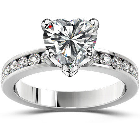 Round Brilliant Moissanite Channel Set Semi-Eternity Ring (0.42ct)