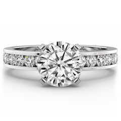 Round Brilliant Moissanite Channel Set Semi-Eternity Ring (0.42ct)