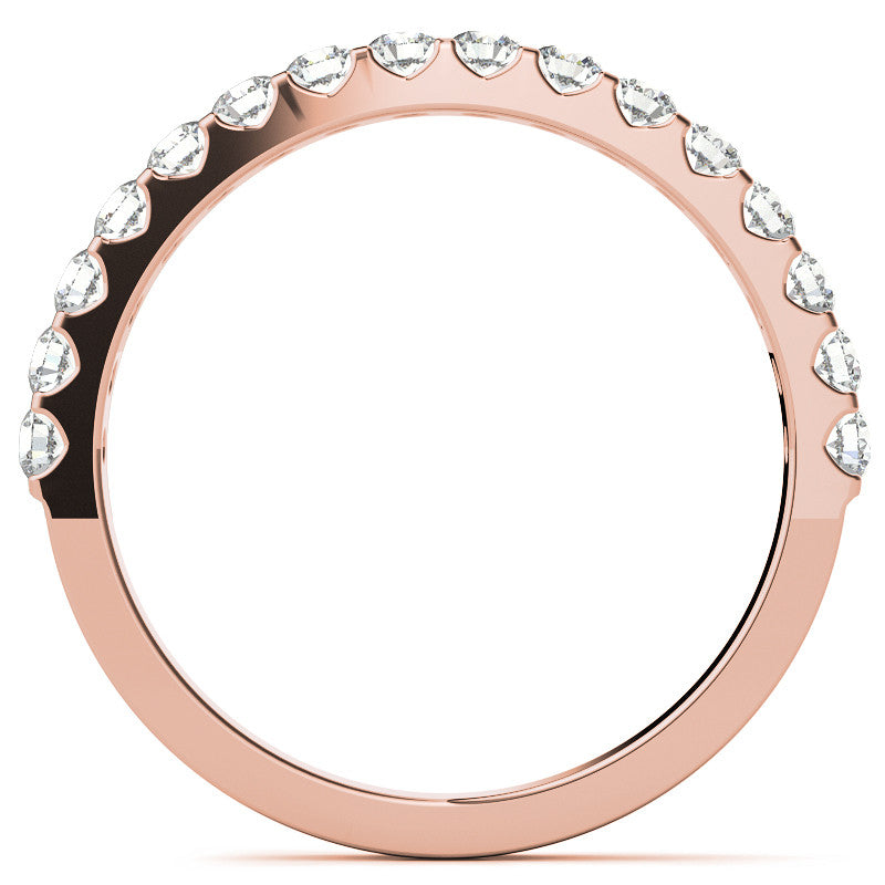 Round Brilliant Moissanite Shared Prong Semi-Eternity Ring (0.42ct)