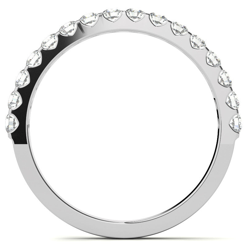 Round Brilliant Moissanite Shared Prong Semi-Eternity Ring (0.42ct)