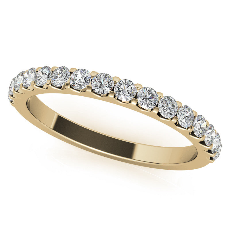 Round Brilliant Moissanite Shared Prong Semi-Eternity Ring (0.42ct)