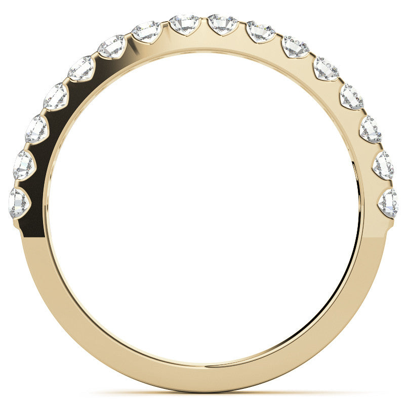 Round Brilliant Moissanite Shared Prong Semi-Eternity Ring (0.42ct)