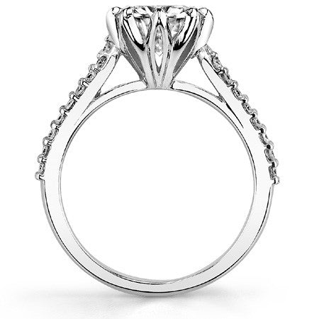Round 8-Prong Floral Split Shank Wedding Set