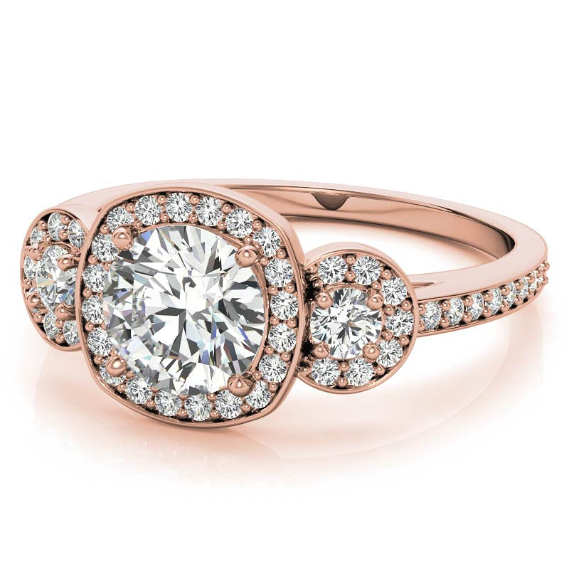 Halo Moissanite Engagement Ring