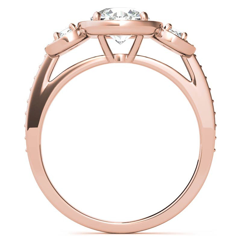 Halo Moissanite Engagement Ring