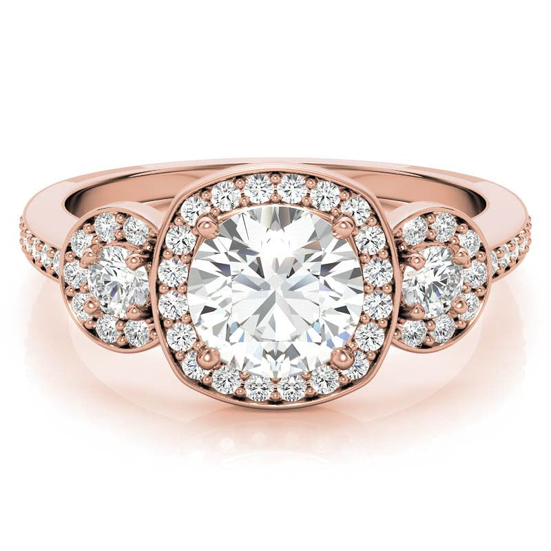 Halo Moissanite Engagement Ring