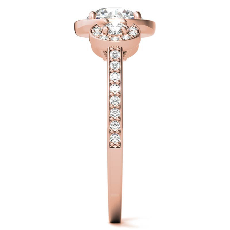 Halo Moissanite Engagement Ring