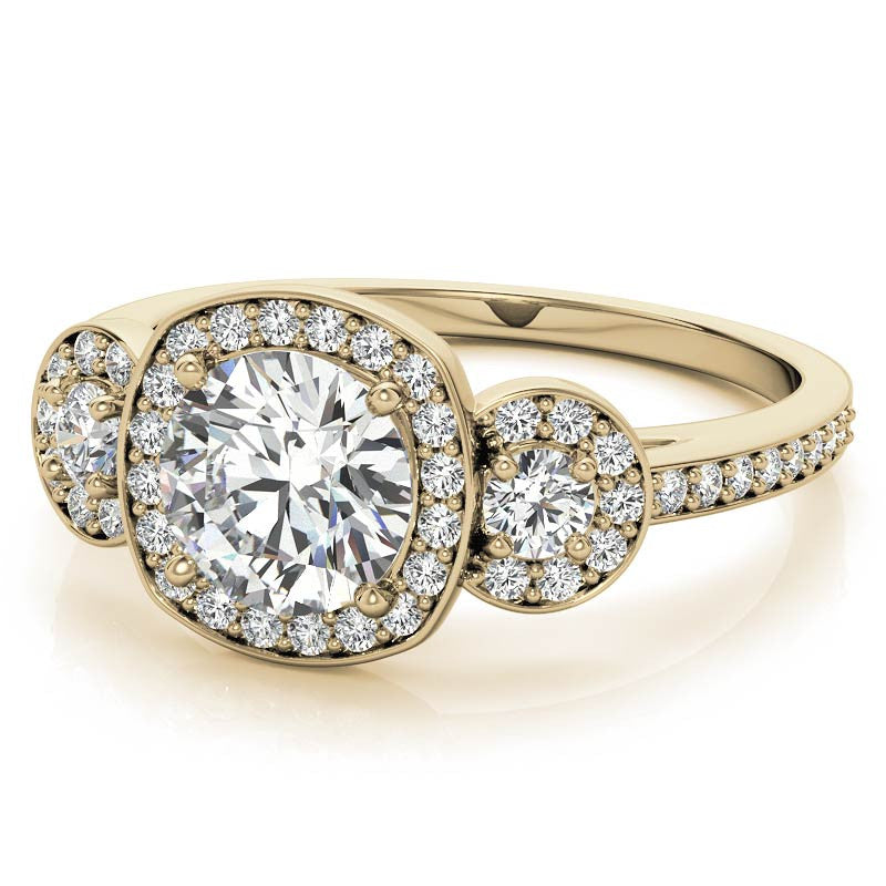 Halo Moissanite Engagement Ring