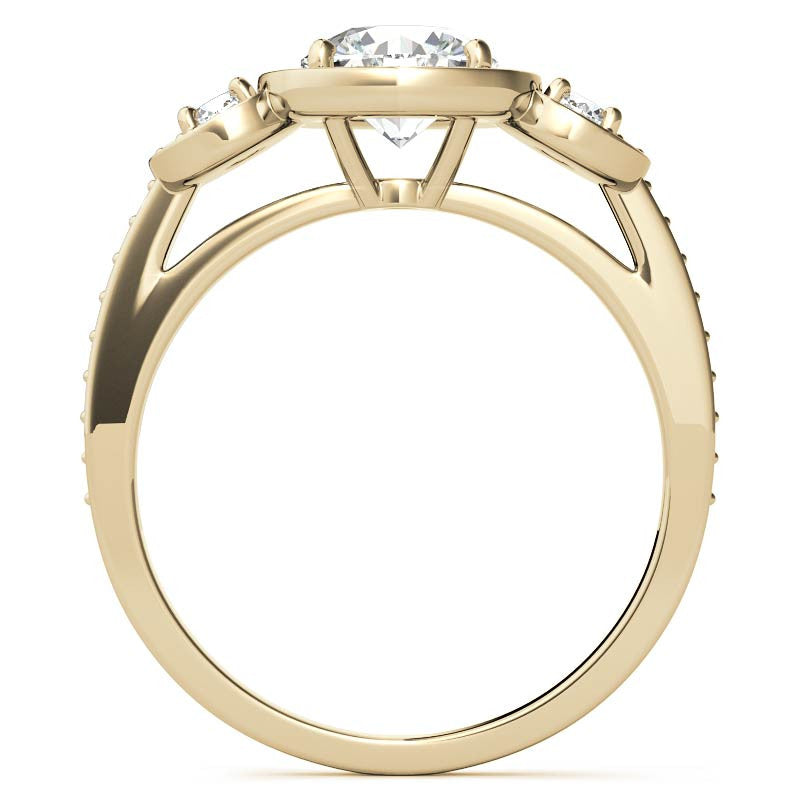 Halo Moissanite Engagement Ring