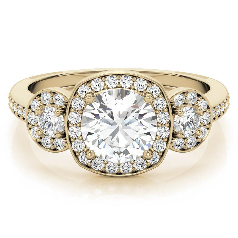 Halo Moissanite Engagement Ring
