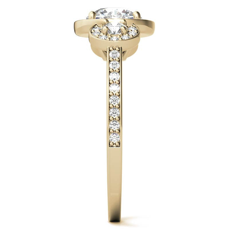 Halo Moissanite Engagement Ring