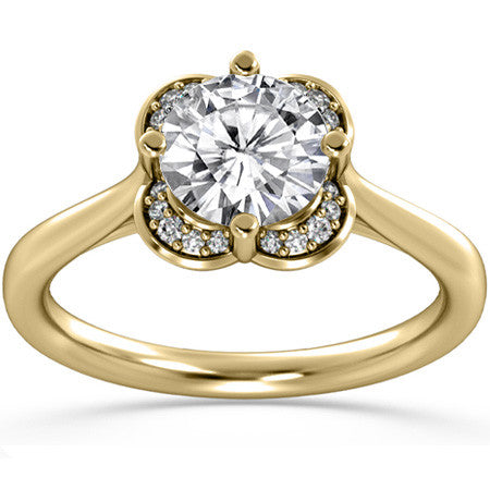 Halo Moissanite Engagement Ring