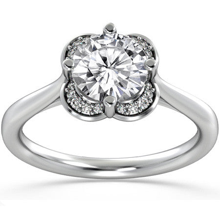Halo Moissanite Engagement Ring
