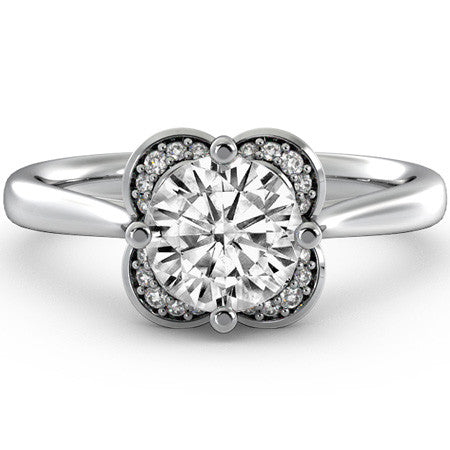 Halo Moissanite Engagement Ring