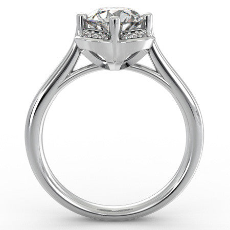 Halo Moissanite Engagement Ring