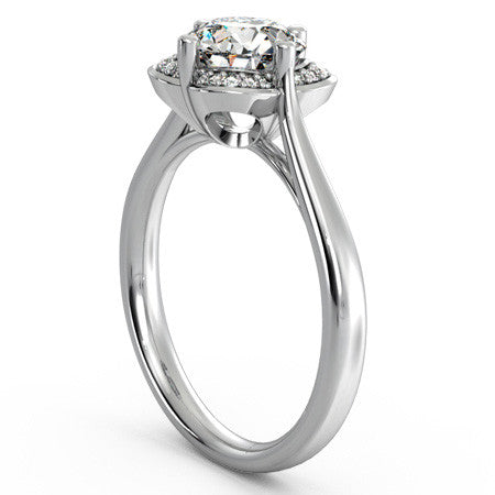 Halo Moissanite Engagement Ring