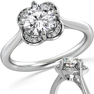 Halo Moissanite Engagement Ring