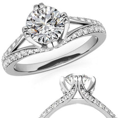 Round Statement Moissanite Engagement Ring