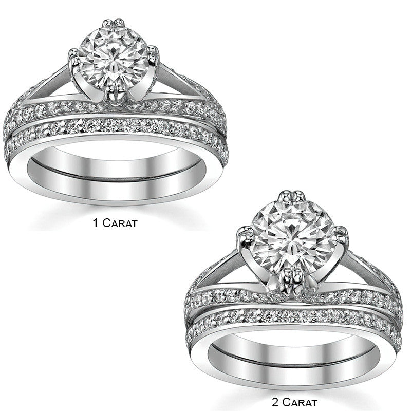 Round Statement Moissanite Engagement Ring