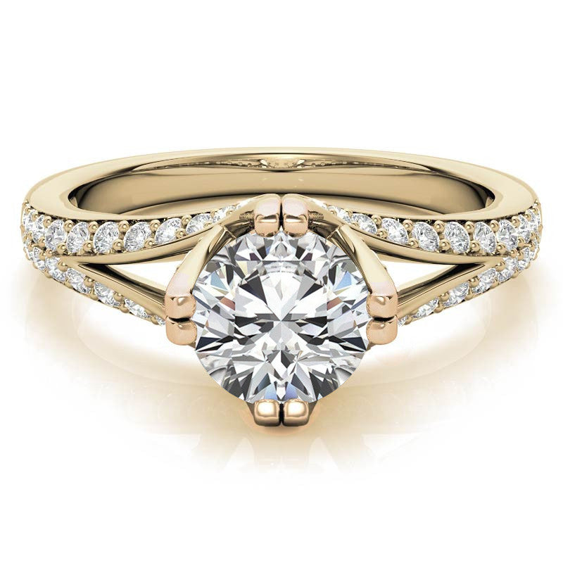 Round Statement Moissanite Engagement Ring
