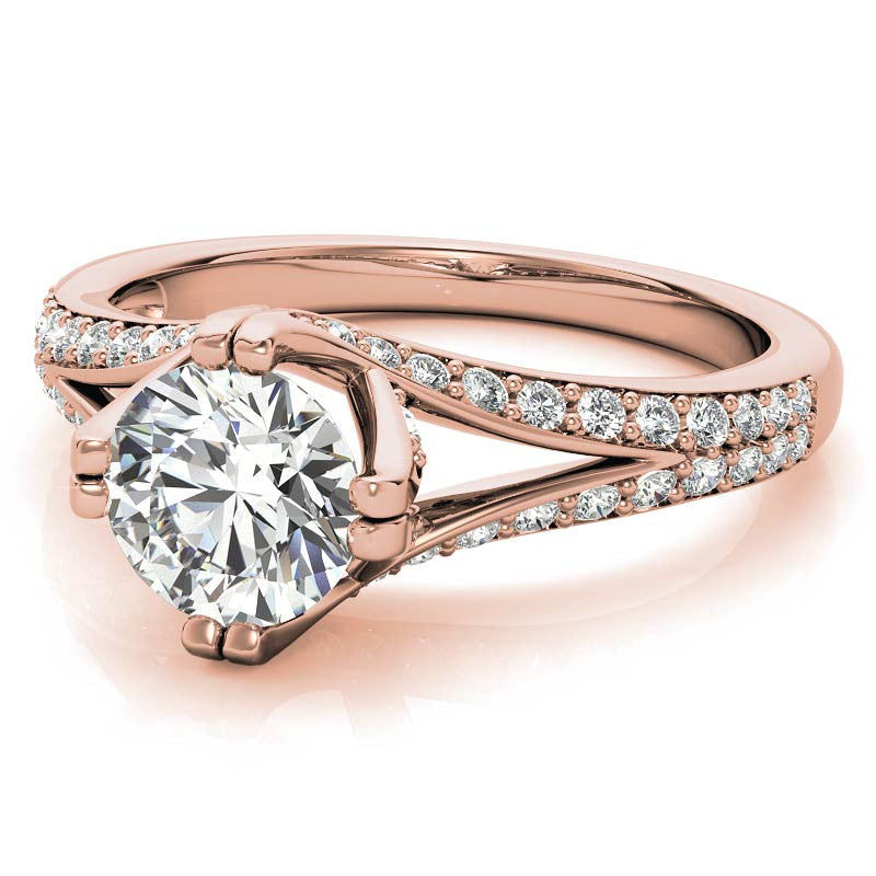 Round Statement Moissanite Engagement Ring