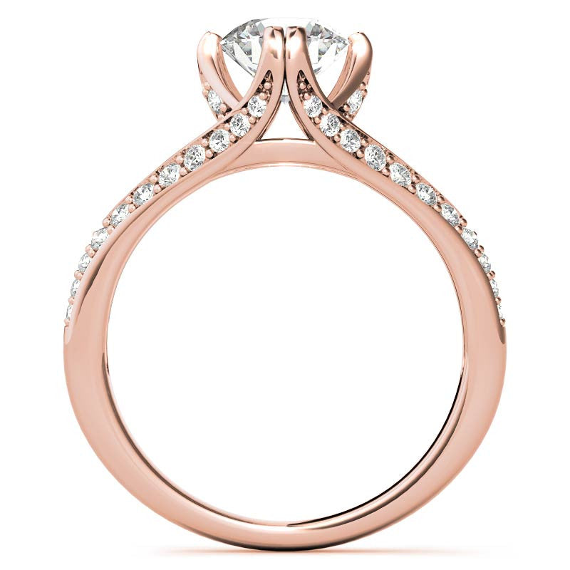 Round Statement Moissanite Engagement Ring