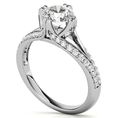 Round Statement Moissanite Engagement Ring