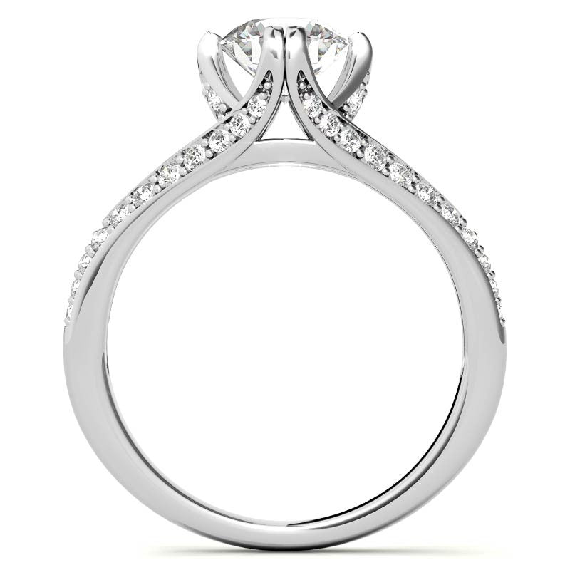 Round Statement Moissanite Engagement Ring