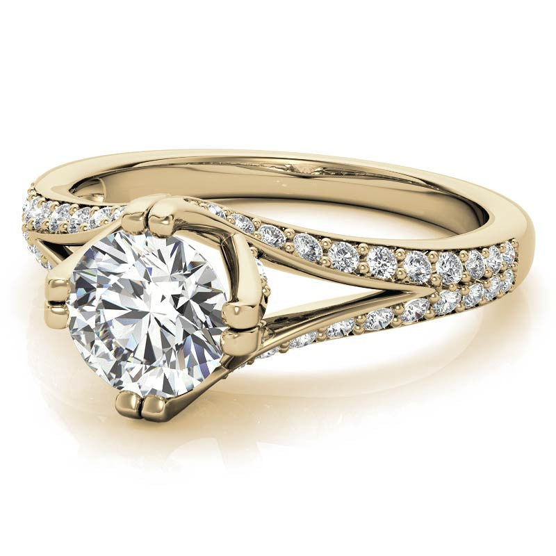 Round Statement Moissanite Engagement Ring