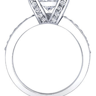 Round Ribbon Moissanite Engagement Ring