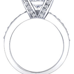 Round Ribbon Moissanite Engagement Ring