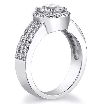 Multi-Band Round Brilliant Moissanite Engagement Ring