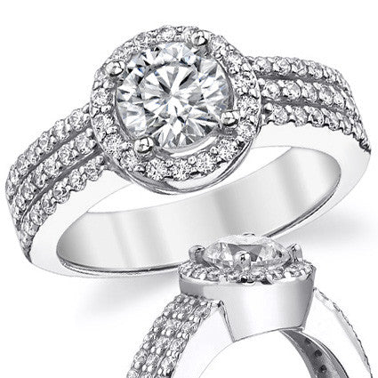 Multi-Band Round Brilliant Moissanite Engagement Ring