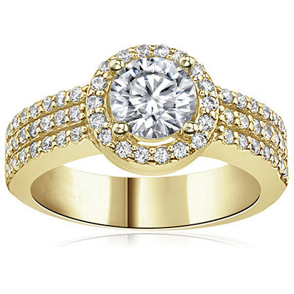 Multi-Band Round Brilliant Moissanite Engagement Ring