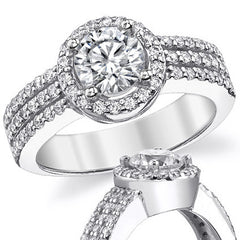 Multi-Band Round Brilliant Moissanite Engagement Ring