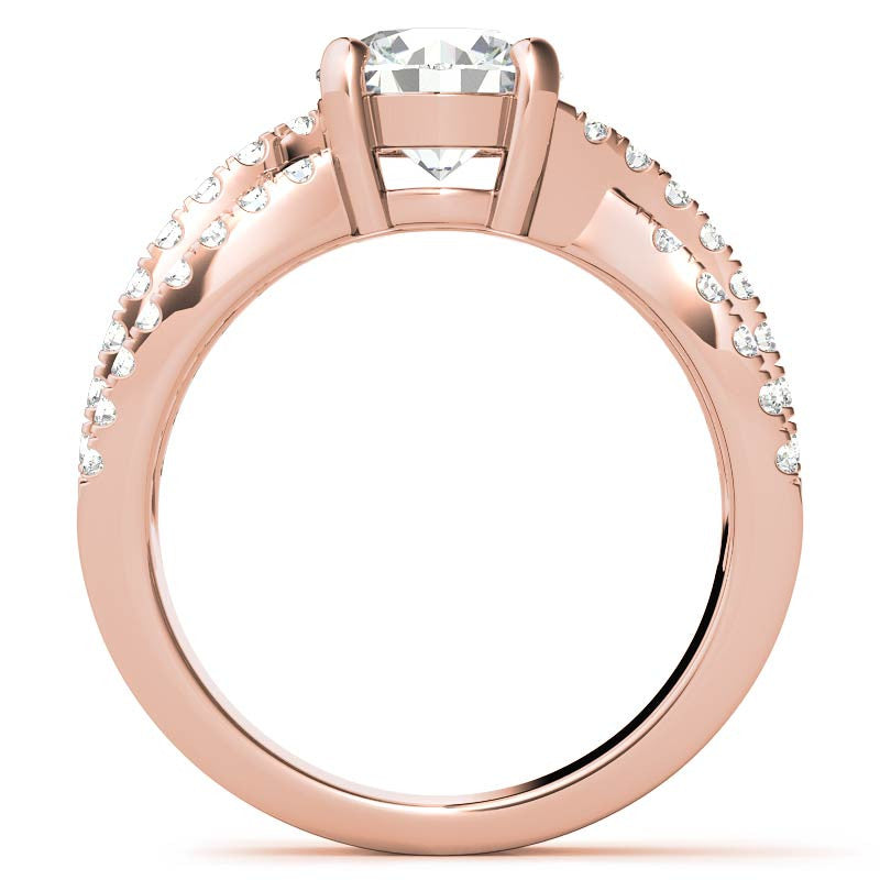 Multi-Band Round Brilliant Moissanite Engagement Ring