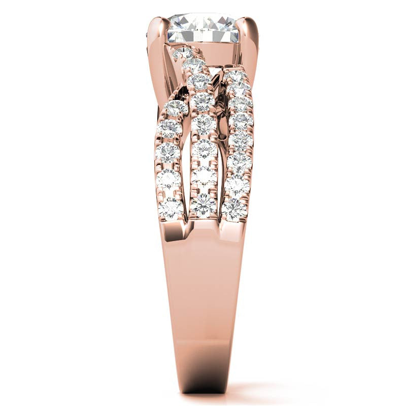 Multi-Band Round Brilliant Moissanite Engagement Ring