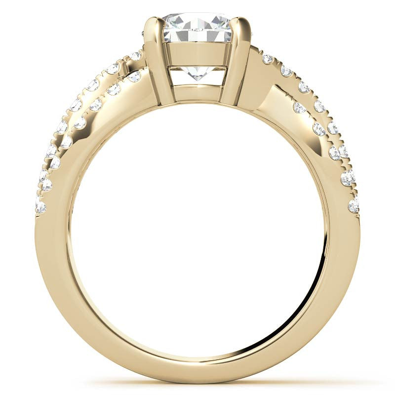 Multi-Band Round Brilliant Moissanite Engagement Ring