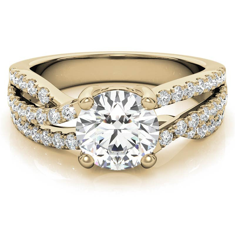 Multi-Band Round Brilliant Moissanite Engagement Ring