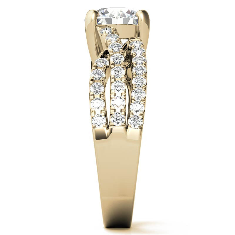 Multi-Band Round Brilliant Moissanite Engagement Ring