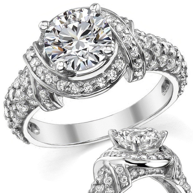 Round Brilliant Moissanite Engagement Ring