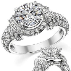 Round Brilliant Moissanite Engagement Ring
