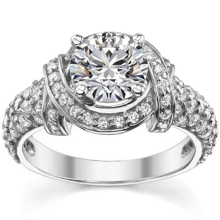 Round Brilliant Moissanite Engagement Ring