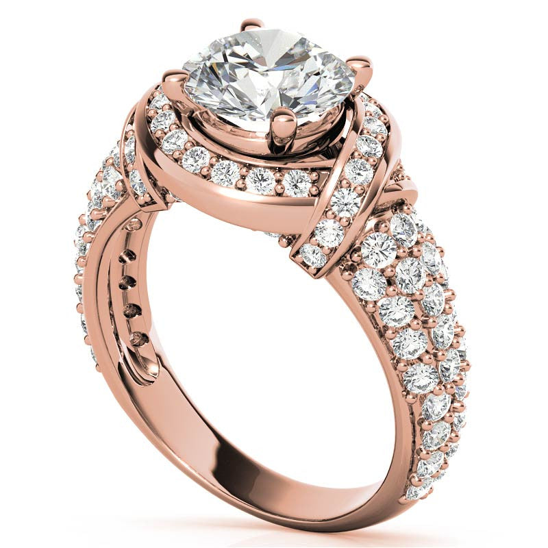 Round Brilliant Moissanite Engagement Ring