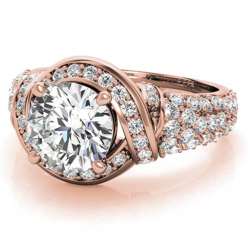 Round Brilliant Moissanite Engagement Ring