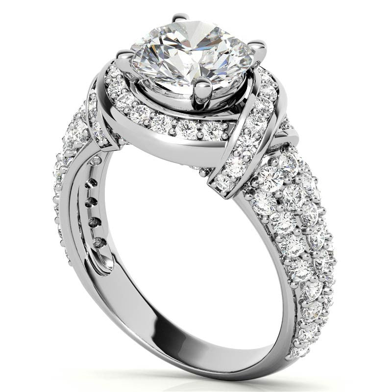 Round Brilliant Moissanite Engagement Ring