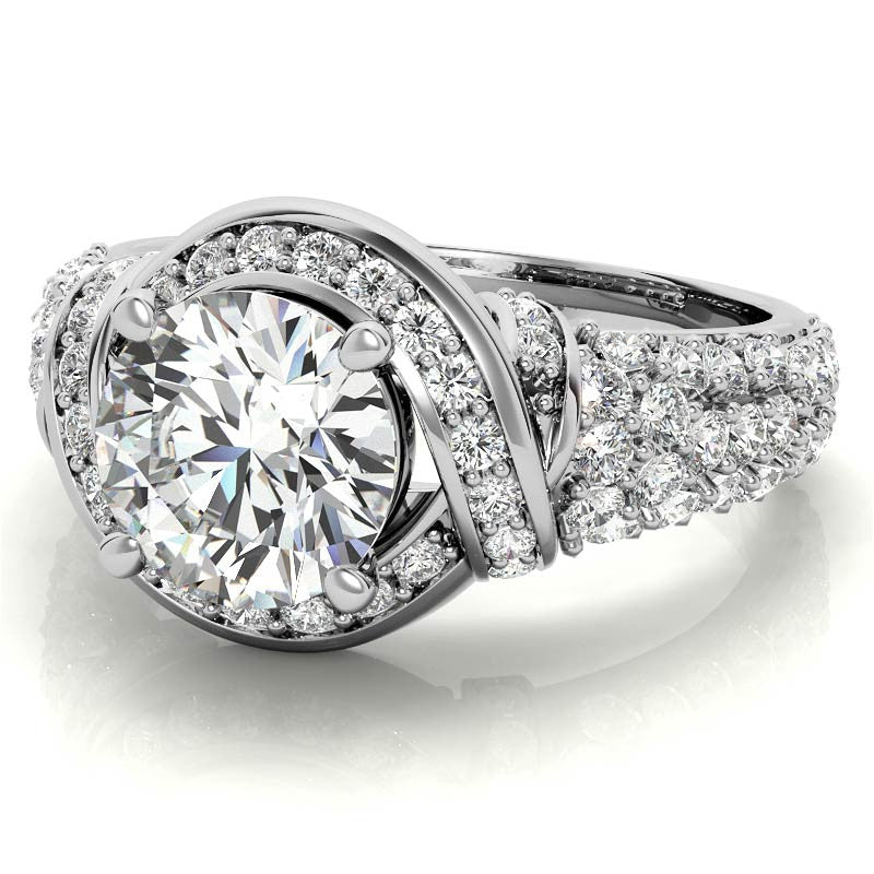 Round Brilliant Moissanite Engagement Ring