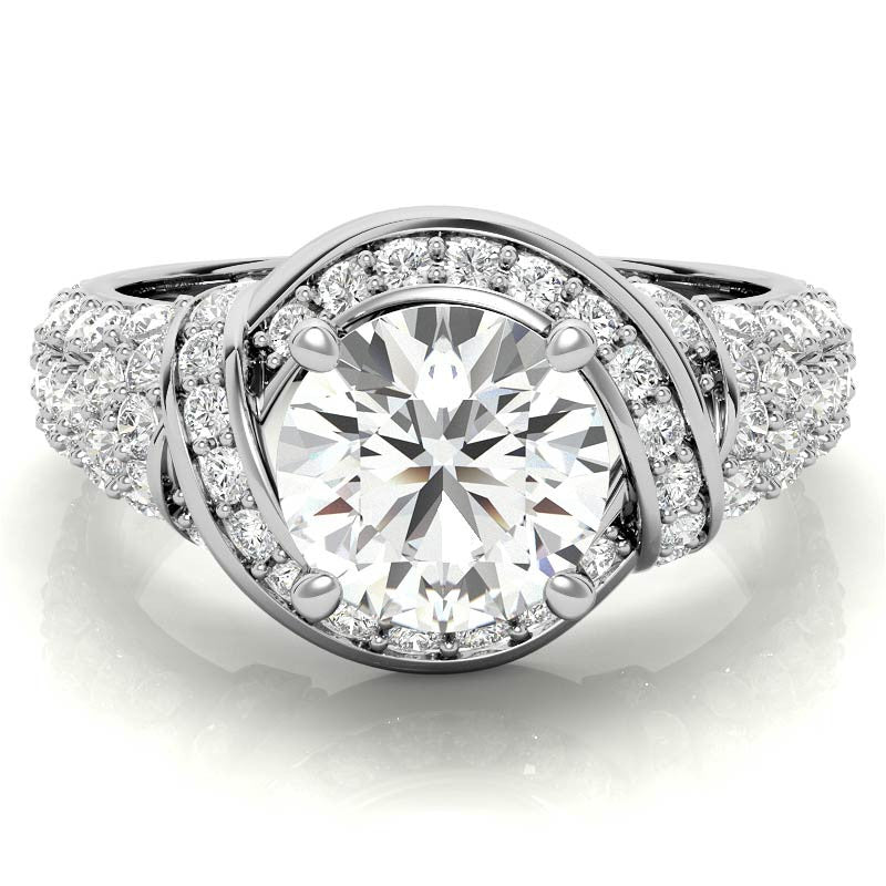 Round Brilliant Moissanite Engagement Ring