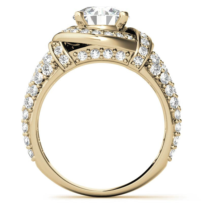 Round Brilliant Moissanite Engagement Ring