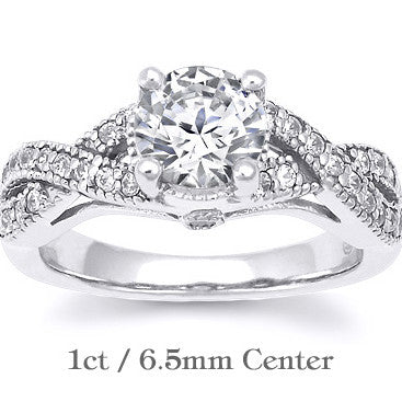 Round Brilliant Moissanite Engagement Ring